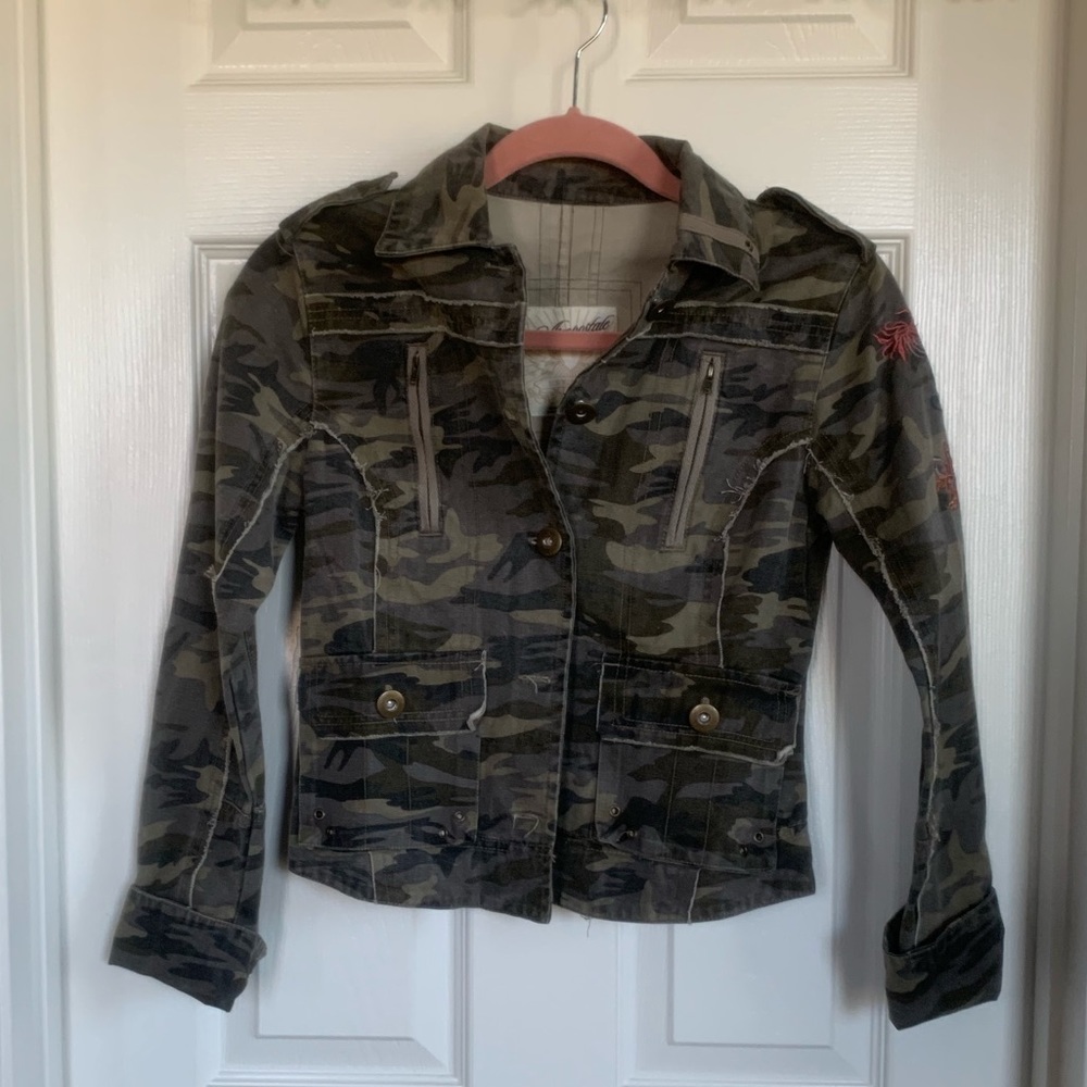 Aeropostale Camo military utility jacket